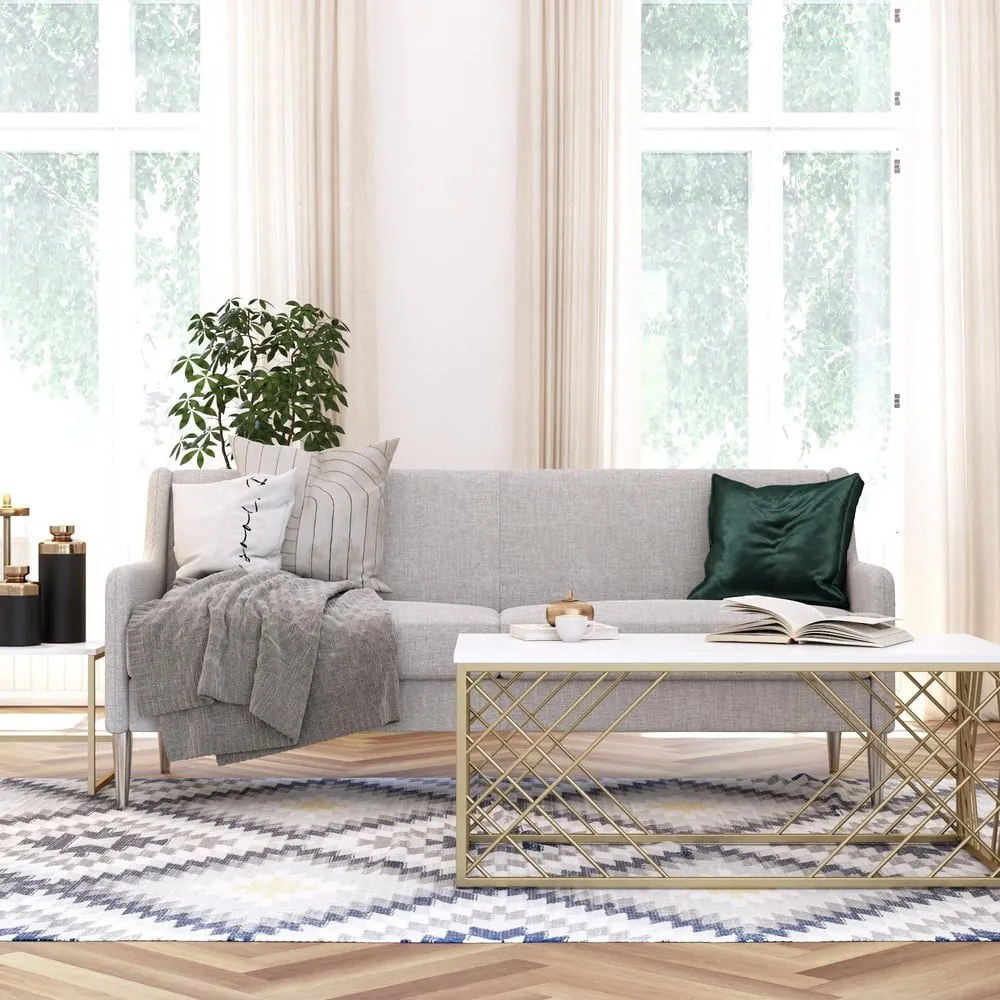 Szara sofa 190 cm Virginia – CosmoLiving by Cosmopolitan