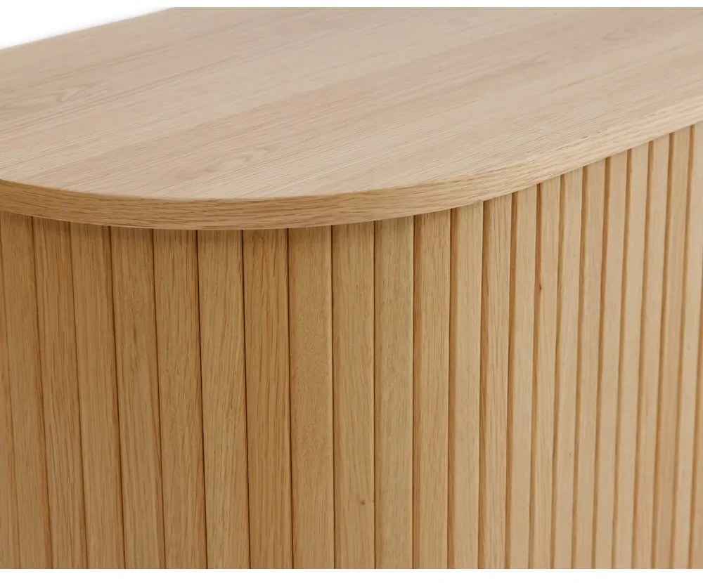 Komoda w dekorze dębu z drzwiami przesuwnymi w naturalnym kolorze 120x76x45 cm Nola – Unique Furniture