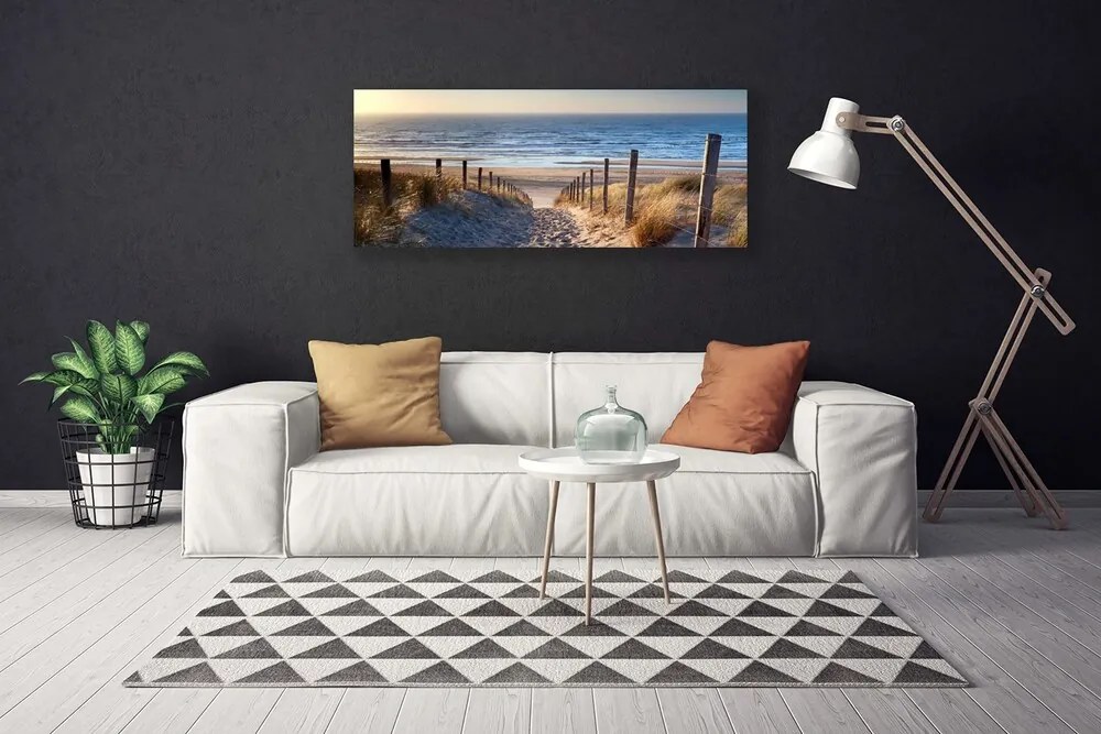 Obraz canvas Drewniana Ścieżka na Piasku