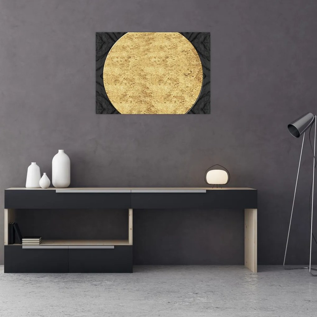 Obraz na szkle - Złota struktura N⁰2 (70x50 cm)