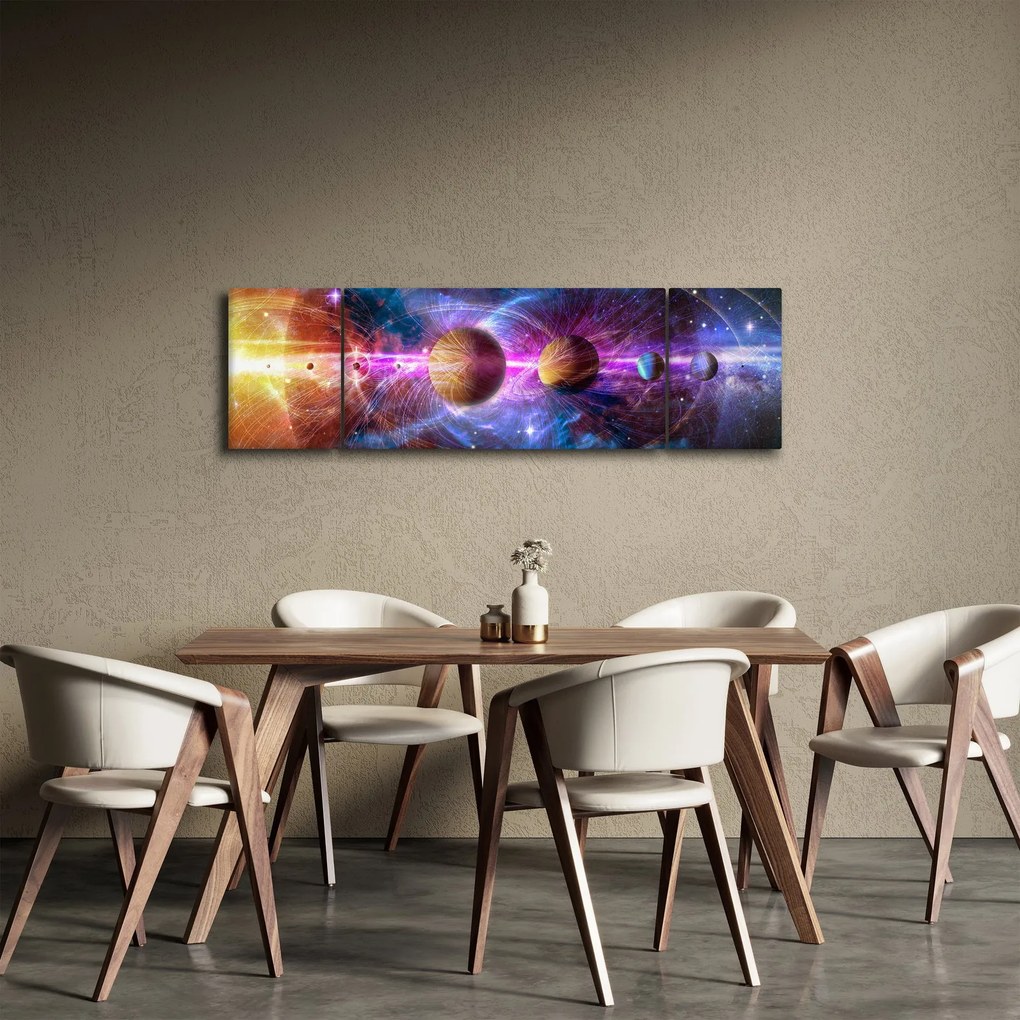 Obraz - Układ Słoneczny (170x50 cm)