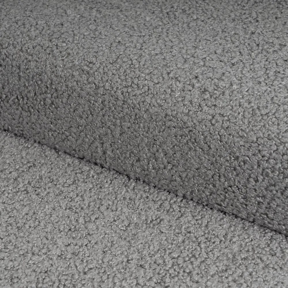 Szary puf z materiału bouclé Folding – Casa Selección