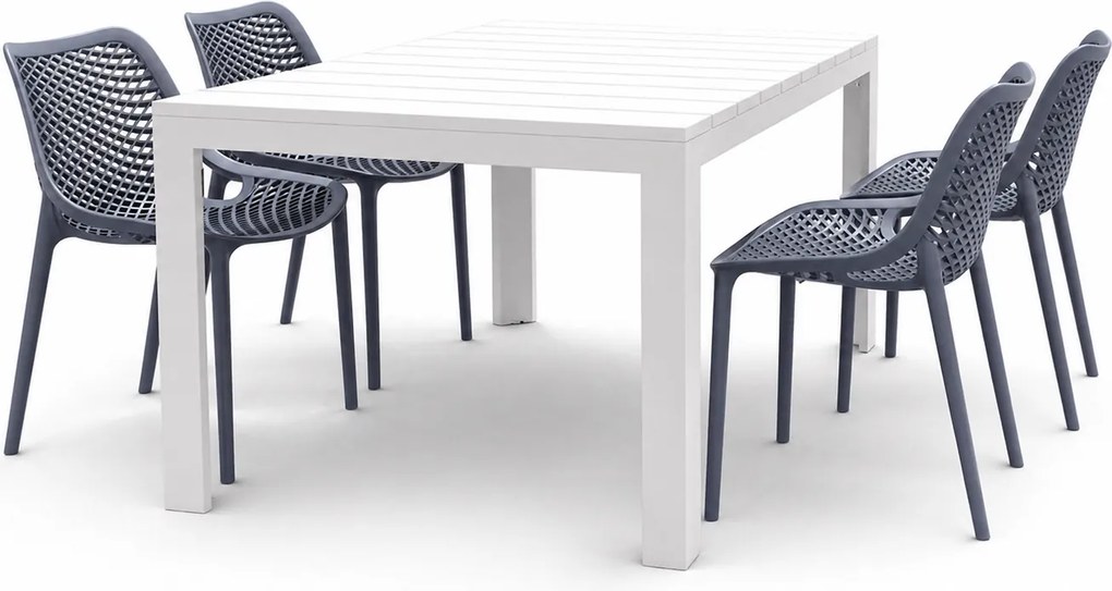 Zestaw mebli ogrodowych 4 krzesła Air i rozkładany stół Atlantic Table 140/210
