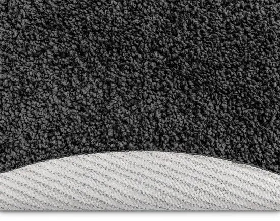 Ciemnoszary pluszowy dywan okrągły 160 Temaro 3XZ8-S26