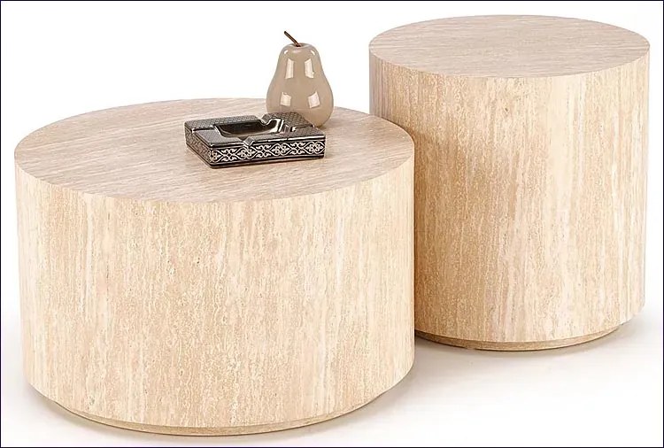 Ława kawowa z okrągłym blatem trawertyn Z7-B38