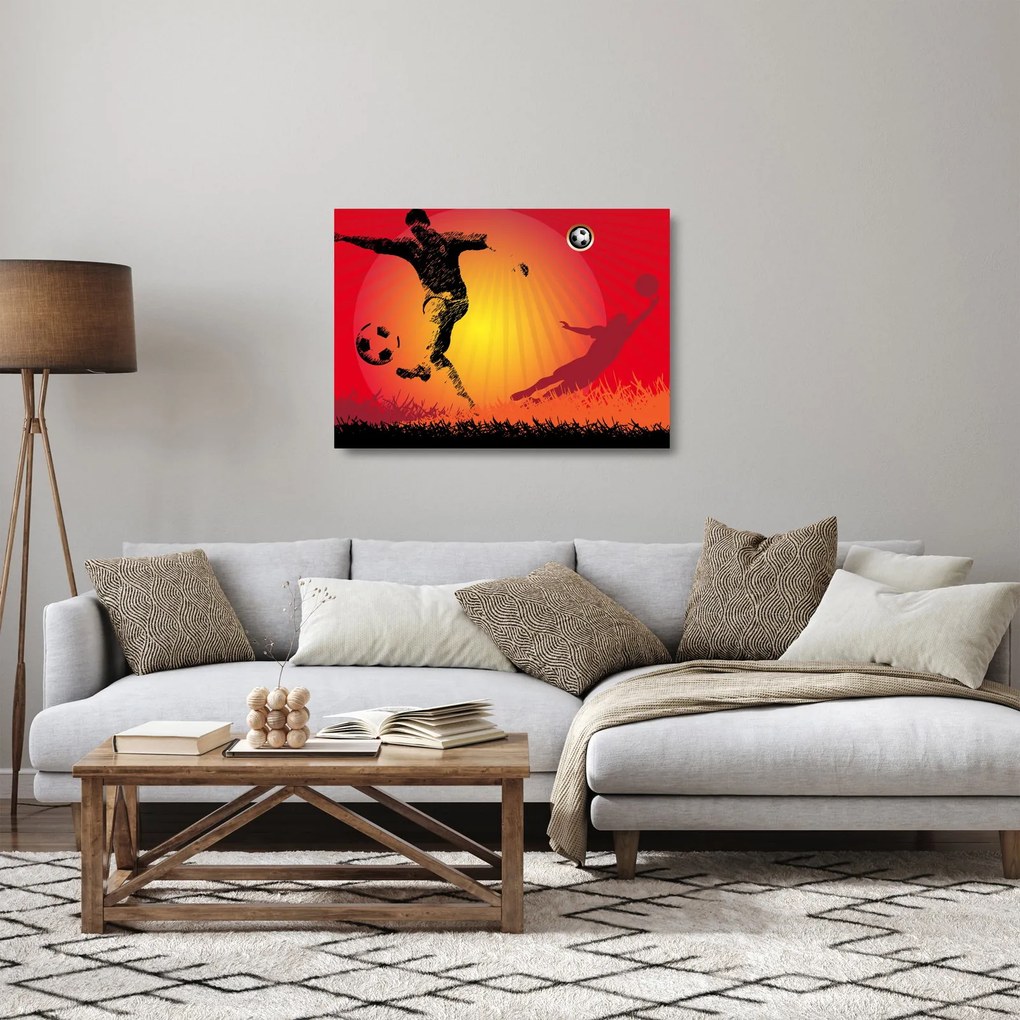 Obraz na szkle - Piłka nożna (70x50 cm)