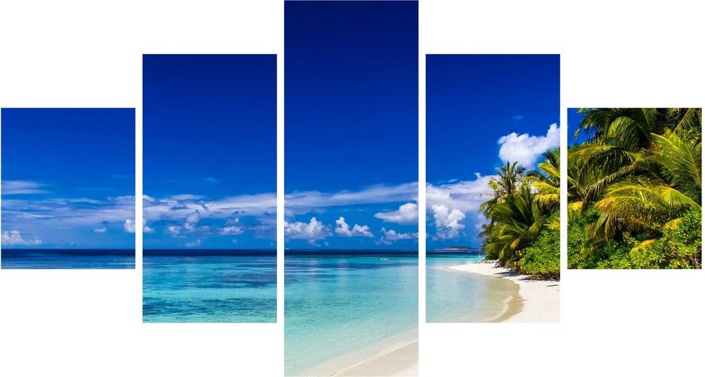 Obraz tropikalnej plaży (125x70 cm)