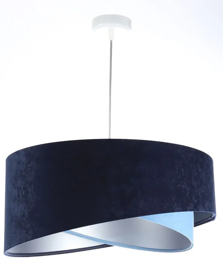 Granatowo-srebrna asymetryczna lampa wisząca - 4S EX994 A6-G35