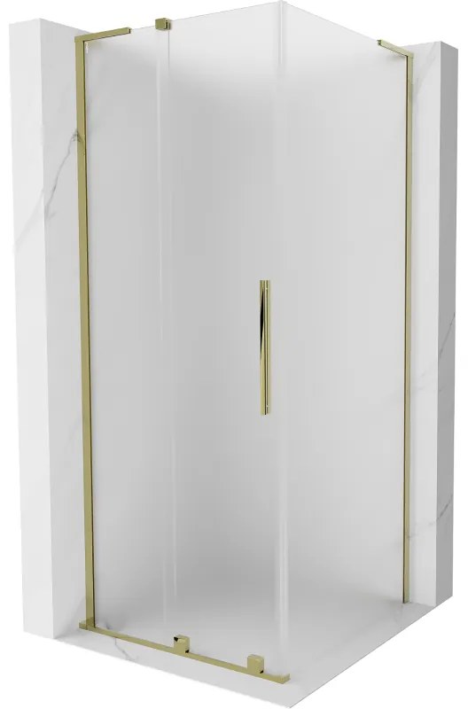 Mexen Velar L kabina prysznicowa rozsuwana 120 x 120 cm, szron, złota - 871-120-120-33-50