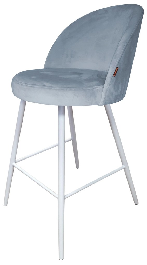 Hoker TRIX krzesło barowe tkanina Welur podstawa metalowa