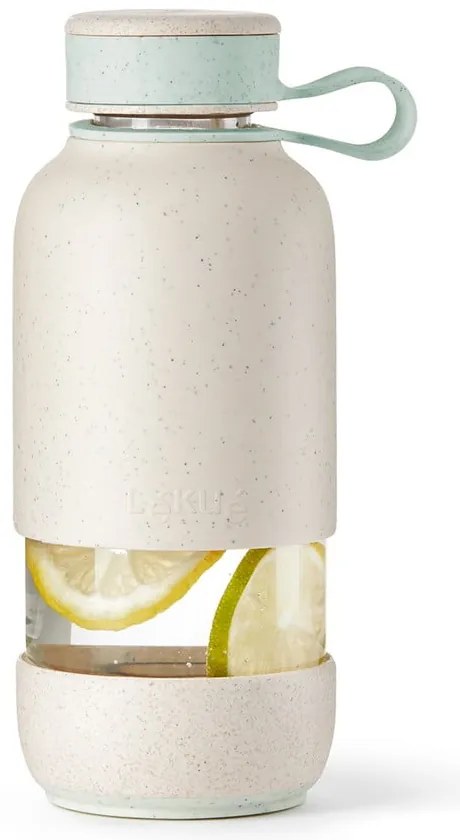 Kremowa podróżna szklana butelka 500 ml To Go Organic – Lékué