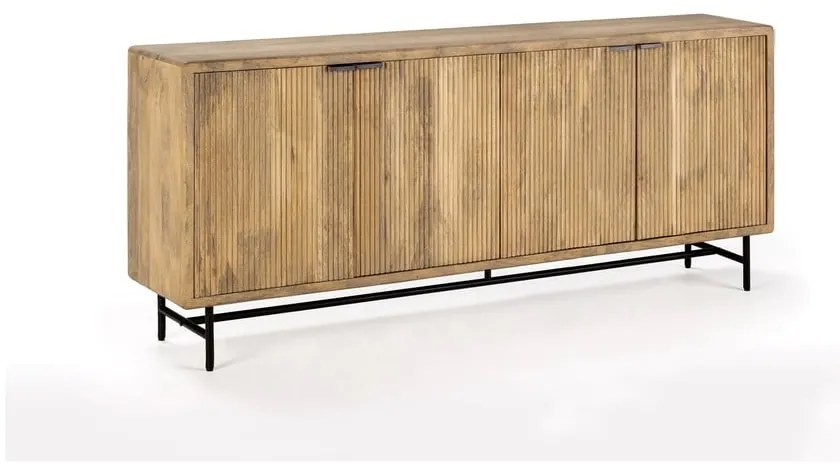 Komoda z litego drewna mango w naturalnym kolorze 190x85x40 cm Mundra – MOME