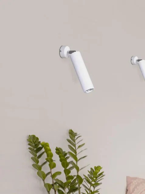 Biały metalowy ruchomy kinkiet tuba - A739 L2-W10