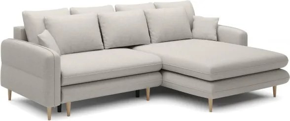 Elegancki narożnik SALLY S z funkcją spania w tkaninie SORELLA 05 WERSAL