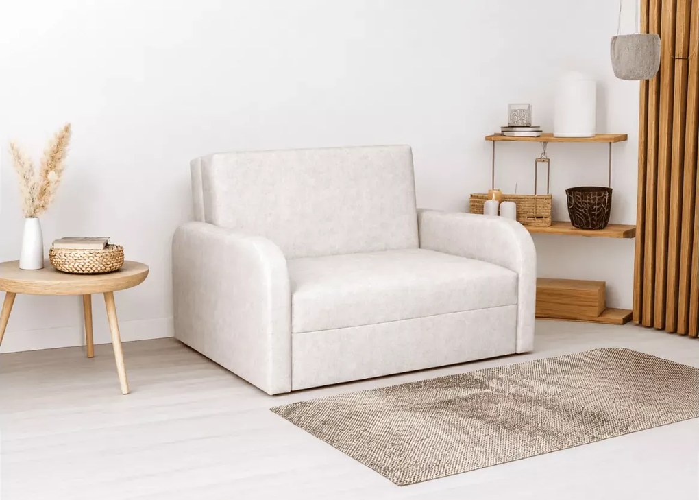 Kanapa amerykanka Tori II z funkcją spania i pojemnikiem na pościel – stylowa sofa 2-osobowa dostępna w 5 kolorach tkanin