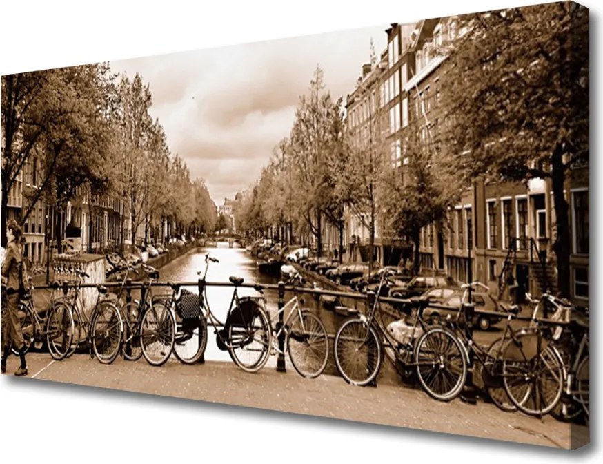 Obraz na płótnie Rowerowy Szlak nad Rzeką