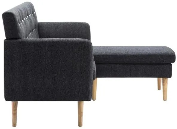 Tapicerowana pikowana sofa ciemnoszaraF5-B82