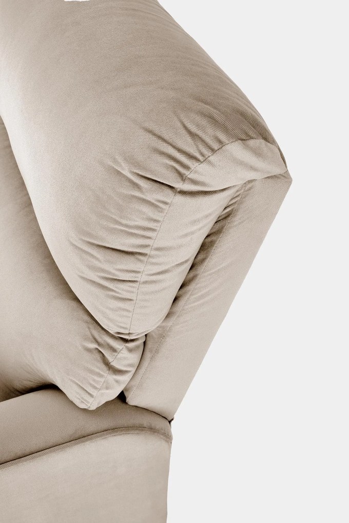 KARIM Fotel wypoczynkowy Beżowy Funkcja kołyski Klasyczny Tkanina