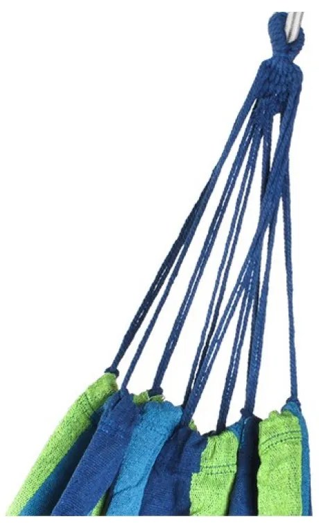 Niebiesko-zielony hamak HAMMOCK dla 2 osób 200x150 cm