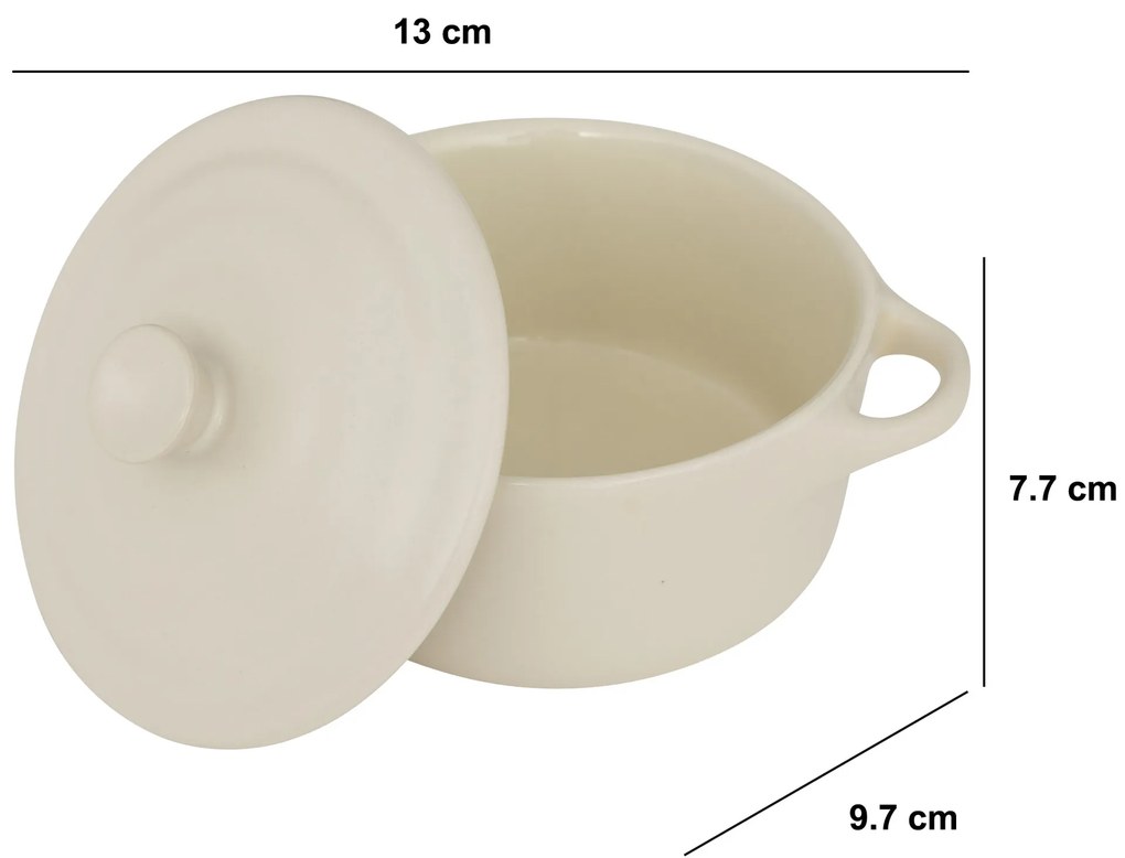 Ceramiczne naczynie do zapiekania, 13 x 9,7 x 7,7 cm