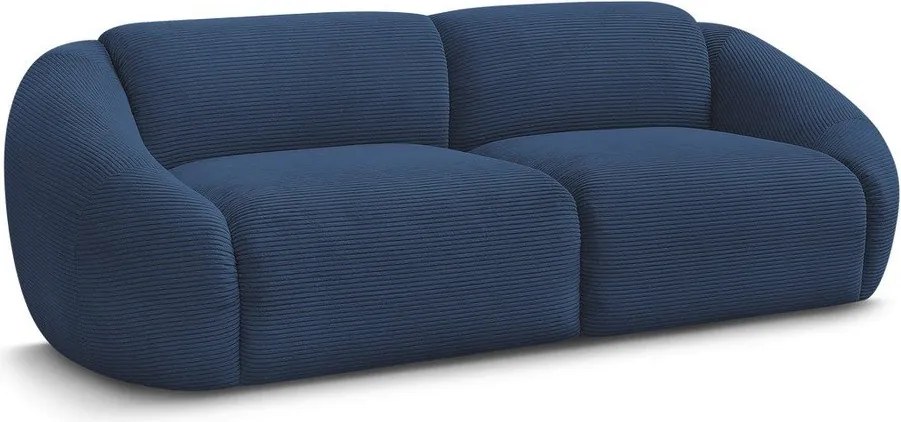 Ciemnoniebieska sztruksowa sofa 250 cm Tina – Bobochic Paris