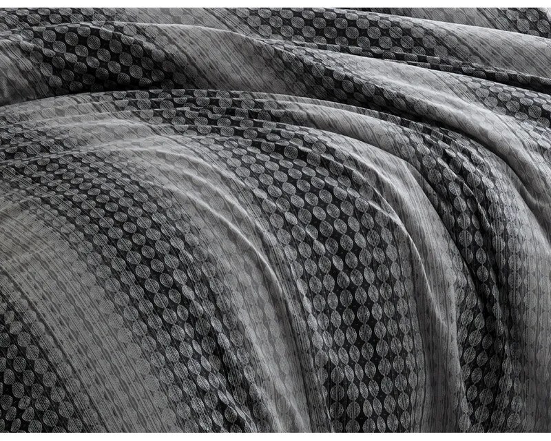 BedTex Bawełniana pościel Oberon szara, 220 x 200cm, 2 szt. 70 x 90 cm