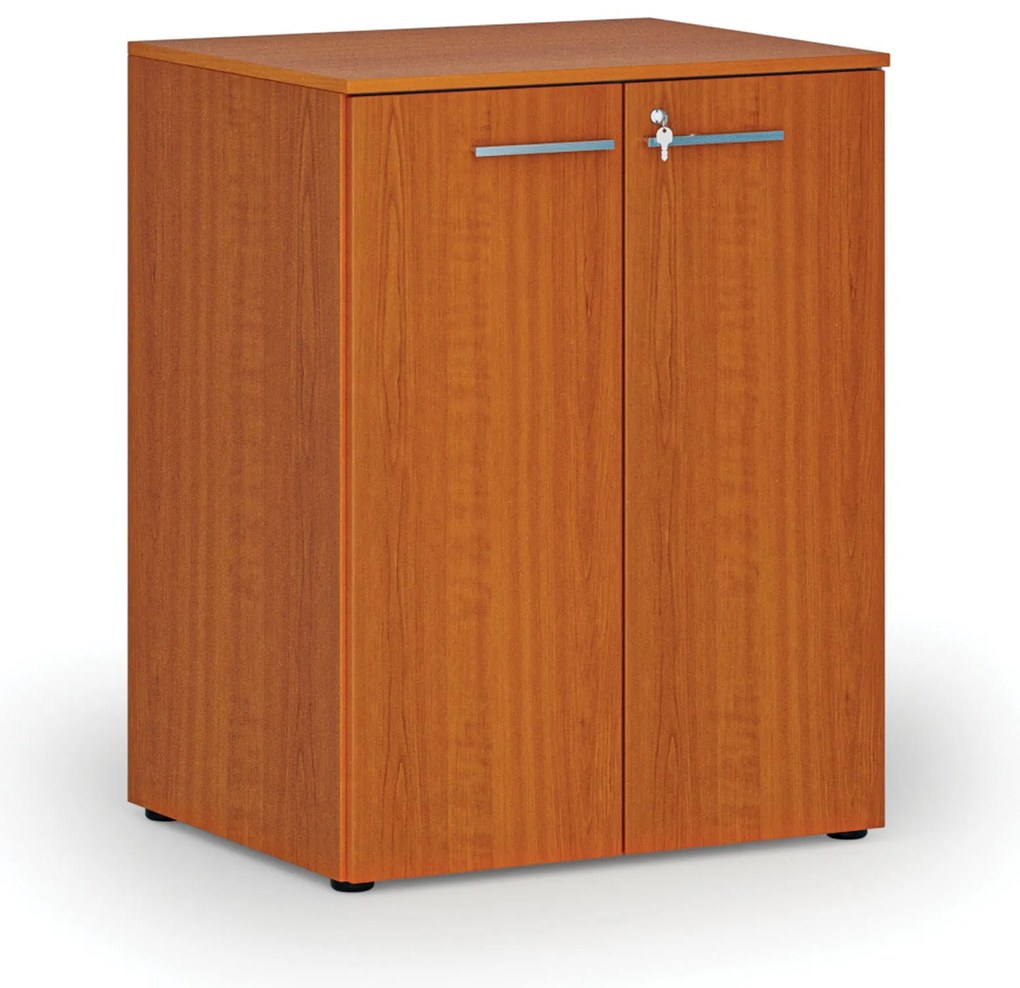 Szafa biurowa z drzwiami PRIMO WOOD, 2 półki, 800 x 640 x 1027 mm, wiśnia
