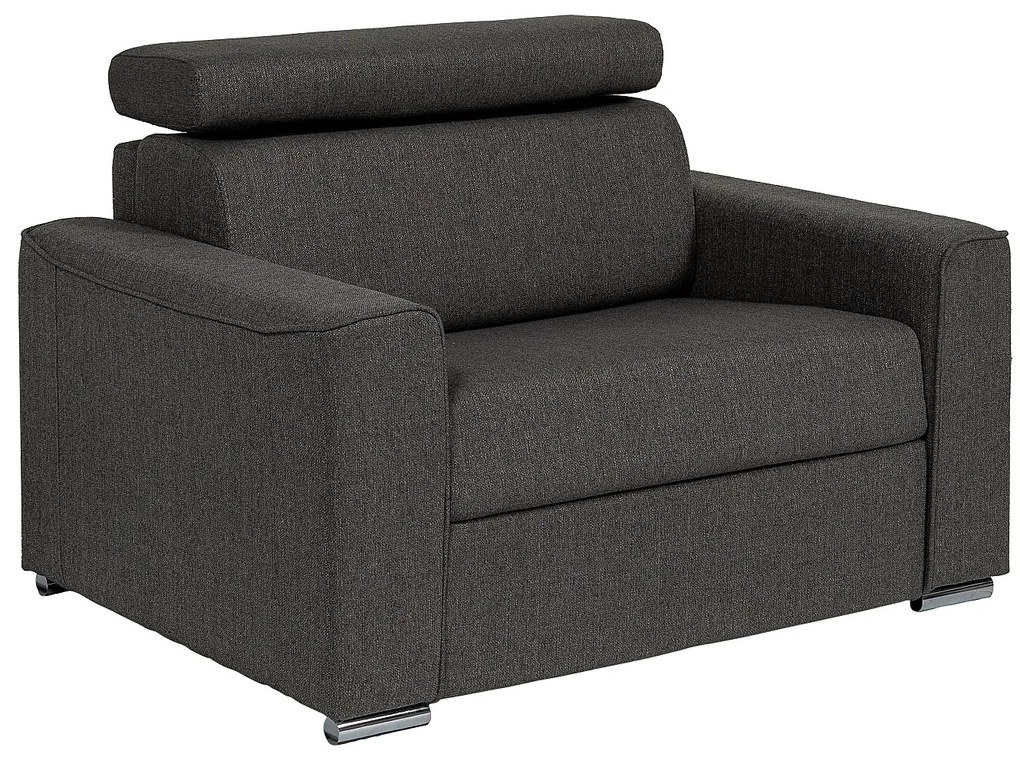 Fotel rozkładany typu express z szarą tapicerką - pow. spania 70 cm - Materac 14 cm - VIZIR