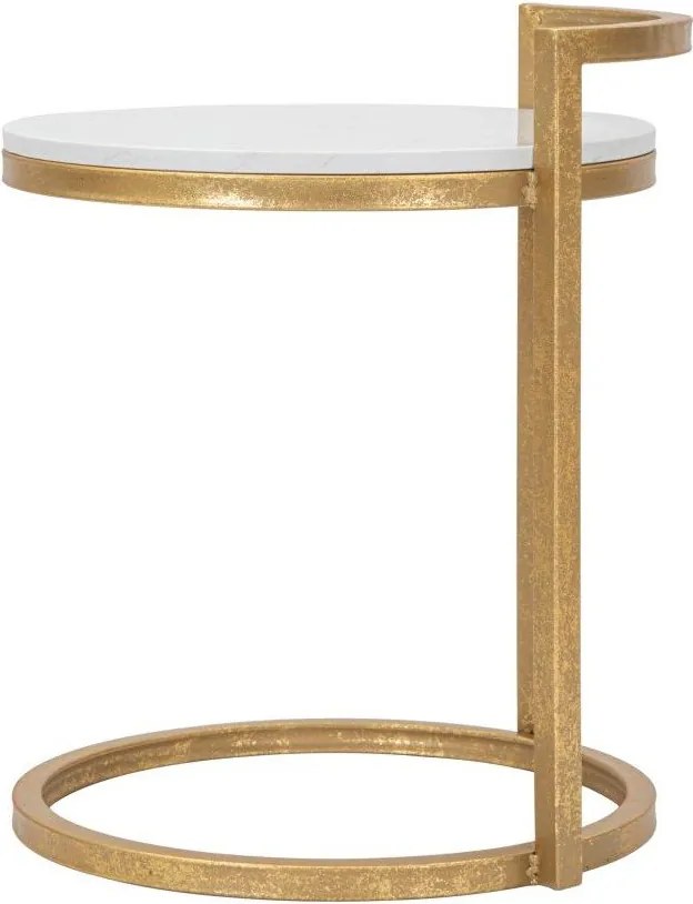 Okrągły stolik z marmurowym blatem ø 40,5 cm Round Marble – Mauro Ferretti