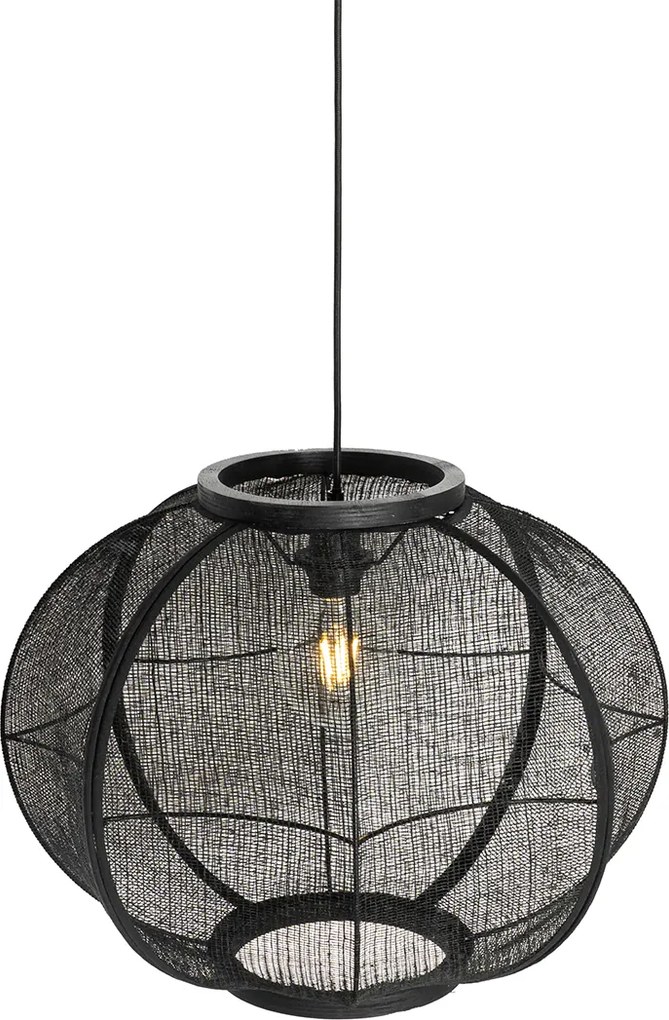 Orientalna lampa wisząca czarna 48 cm - Rob
