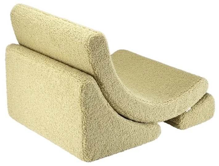 Zielony fotel dziecięcy z materiału bouclé Moon – Wigiwama