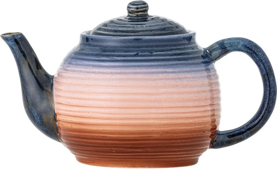 Niebieski/pomarańczowy dzbanek do herbaty ceramiczny z sitkiem 890 ml Tatum – Bloomingville