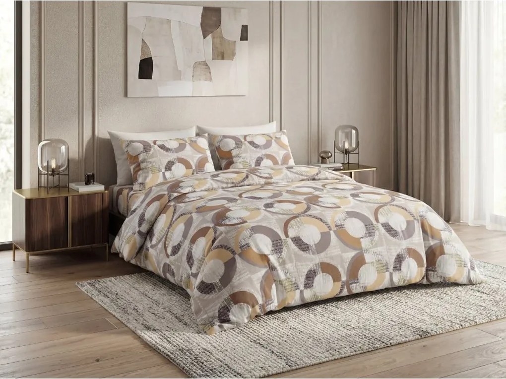 PrzytulneMieszkanie.pl PrzytulneMieszkanie.pl Pościel z mikrofibry CIRELLO brązowo-szara Rozmiar pościeli: 70 x 90 cm | 140 x 200 cm