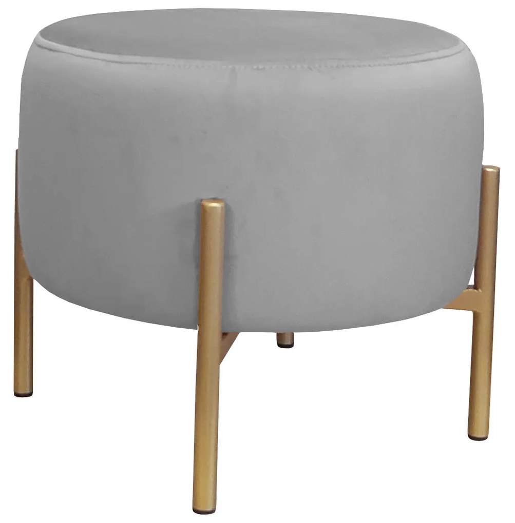 Pufa OLA LOFT ławka podnóżek metal złota MG17