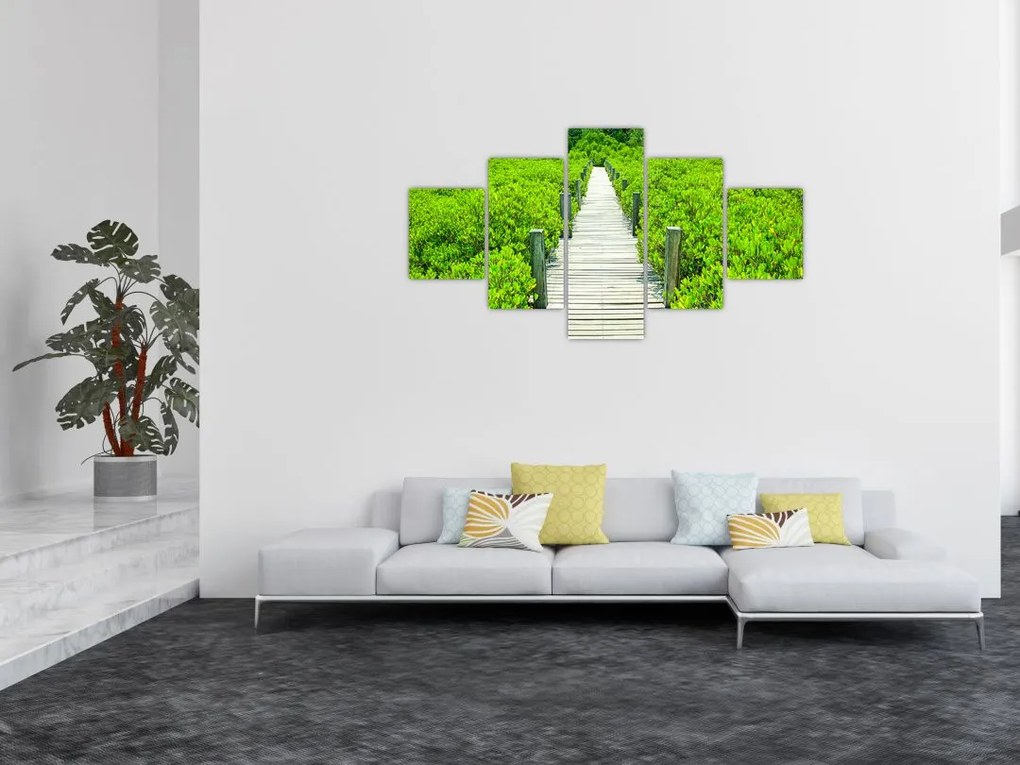 Obraz - drewniany chodnik (125x70 cm)