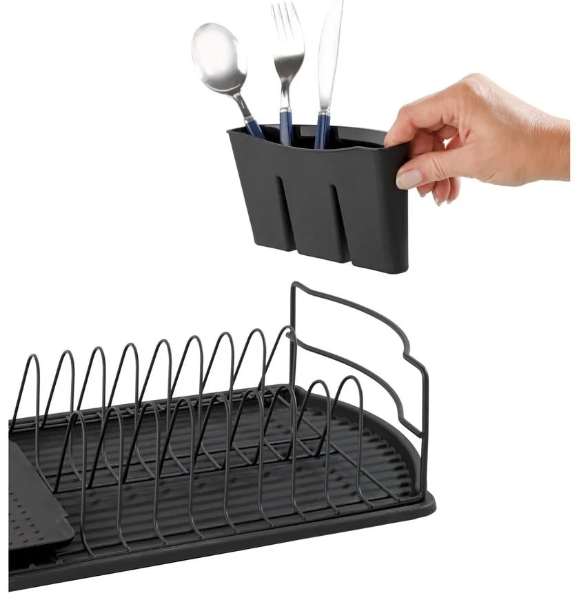 Czarny ociekacz do naczyń Wenko Drip Basic