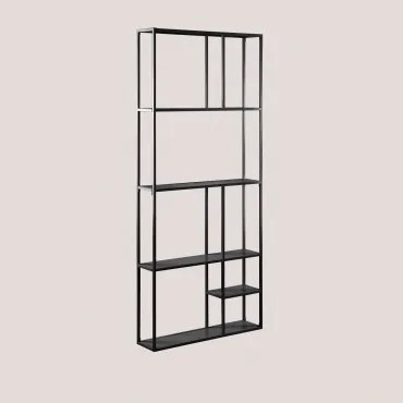Modułowa Półka Ścienna 80 Cm Ze Stali Thura Czarny Węgiel - Sklum