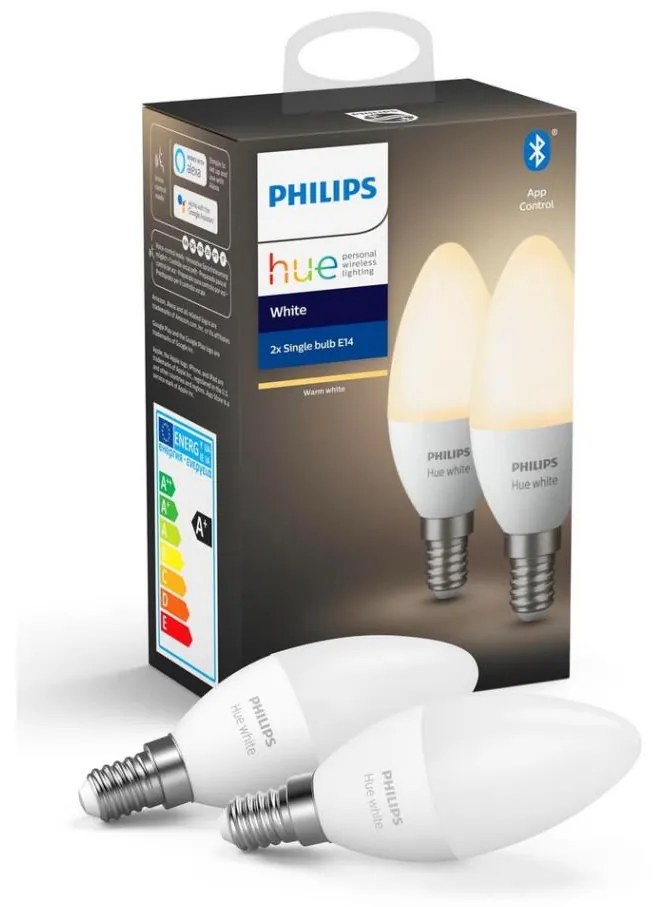 ZESTAW 2x LED Ściemnialna żarówka Philips Hue WHITE E14/5,5W/230V 2700K