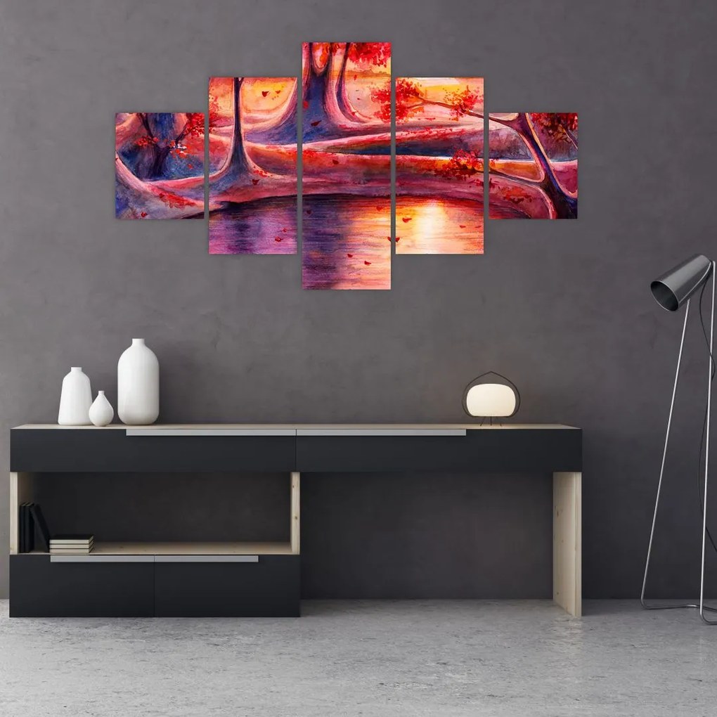 Obraz magicznego lasu (125x70 cm)