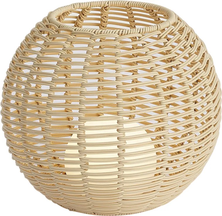 Lampa stołowa zewnętrzna beżowa 30 cm z diodą LED akumulatorowa z USB-C IP44 - Oli