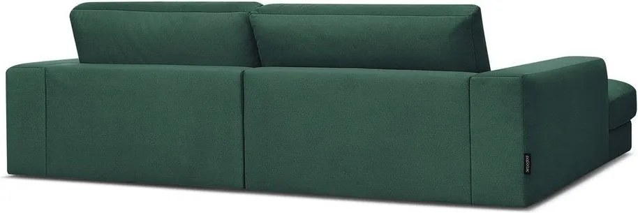 Zielony aksamitny narożnik (lewostronny/z szezlongiem) Sierra – Bobochic Paris