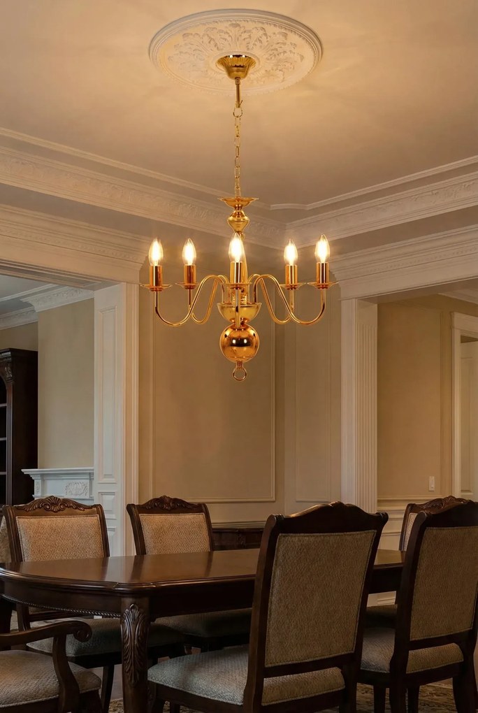 Złoty żyrandol świecznikowy - 2Q EX169 G6-G94