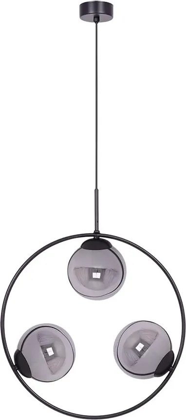 Okrągła lampa wisząca z grafitowymi kloszami - 5X A201 M0-G89