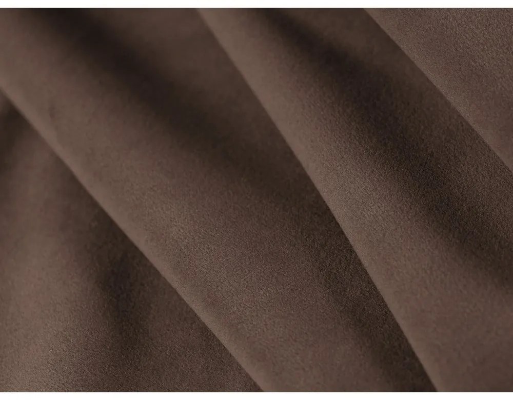 Brązowa aksamitna rozkładana sofa 206 cm Kemi – Cosmopolitan Design
