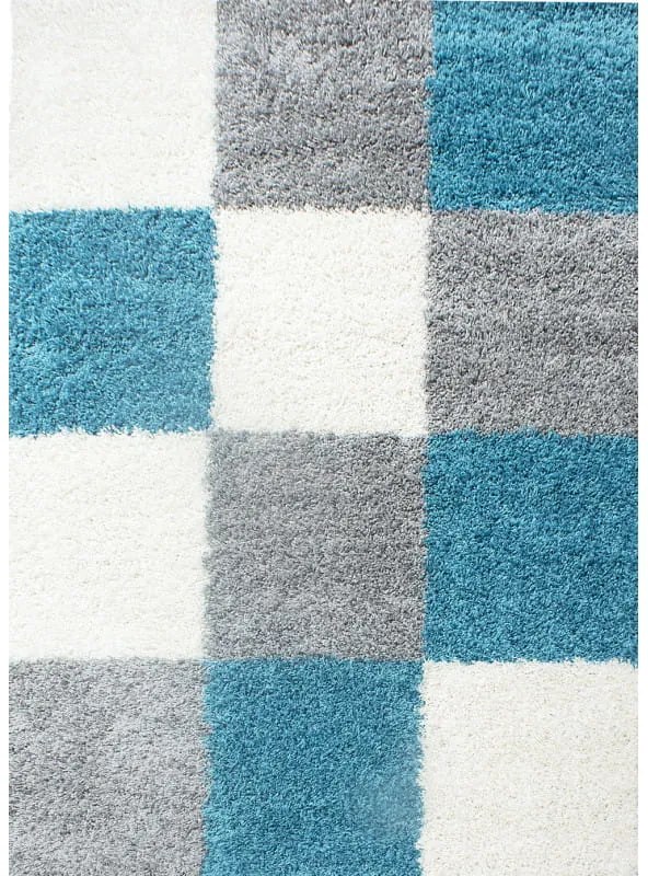 Dywan Shaggy Life szaro-turkusowy 60 cm x 110 cm