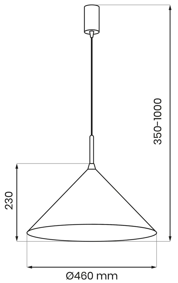 Lampa wisząca CAPITAL WHITE Ø46cm 1xGX53, biała trójkąt, pojedyncza