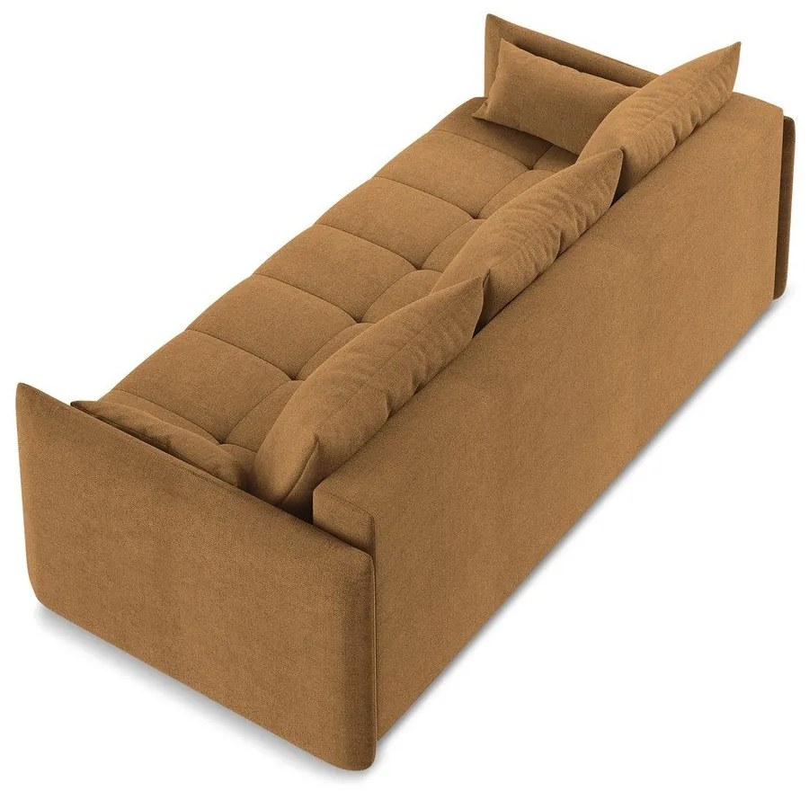 Rozkładana/ze schowkiem sofa w kolorze terakoty 225 cm Moku – Makamii