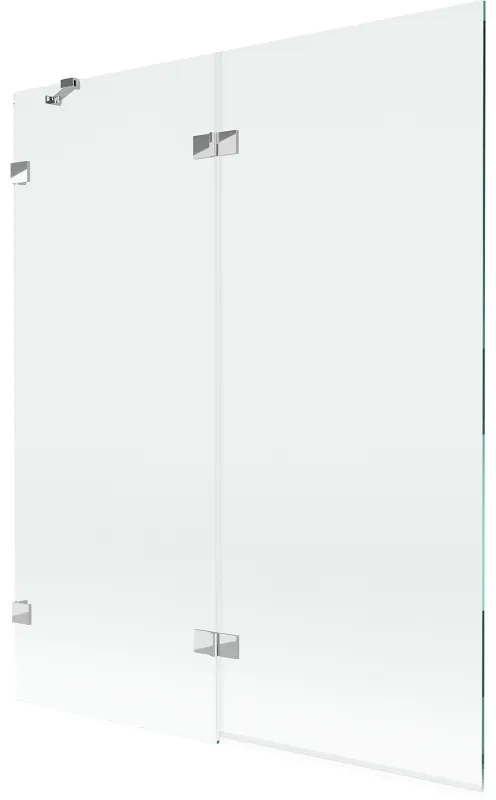 Mexen Lunar parawan nawannowy 2-skrzydłowy lewy 140 x 150 cm, transparent, chrom - 897-140-100-01-00-L