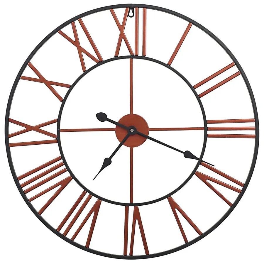 Ścienny zegar retro z czerwonymi wskazówkami 58 cm W4-G62