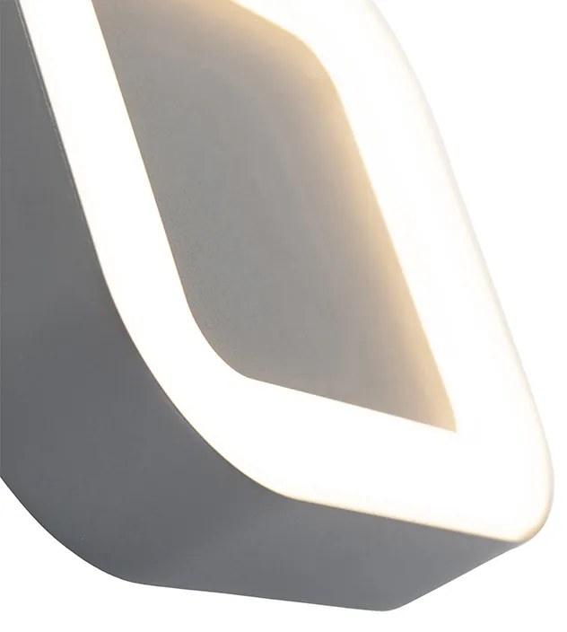 Zewnetrzna Lampa ścienna i sufitowa szara kwadratowa IP54 - Ariel Nowoczesny Oswietlenie zewnetrzne